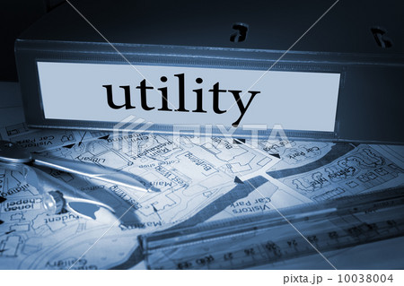 Utility on blue business binder 10038004