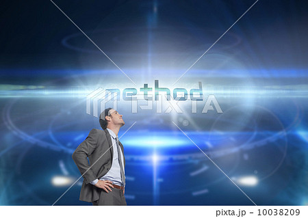 Method against futuristic black background with circles Method against futuristic black background with circles 10038209