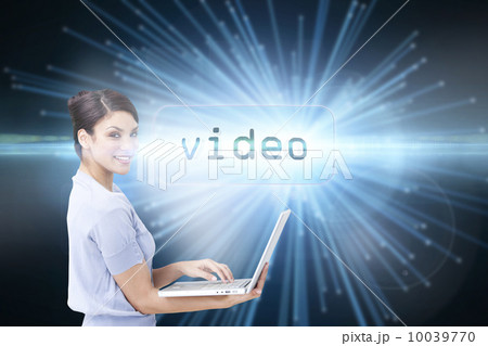 Video against abstract technology background Video against abstract technology background 10039770