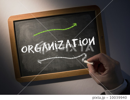 Hand writing Organization on chalkboard Hand writing Organization on chalkboard 10039940