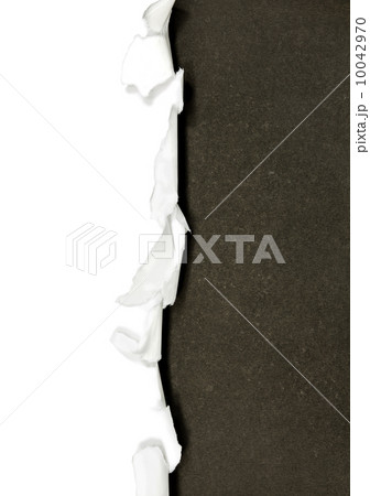 Torn paper borders isolated on white 10042970