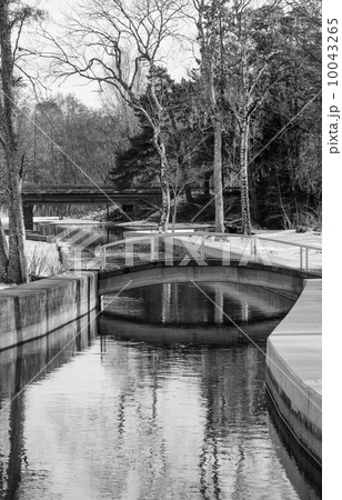 Bridge across the canal in the spring 10043265