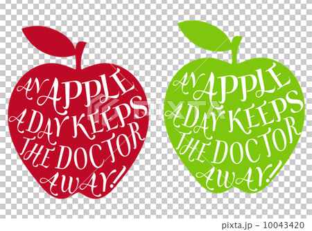 An Apple A Day Keeps The Doctor Away Vector Stock Illustration PIXTA