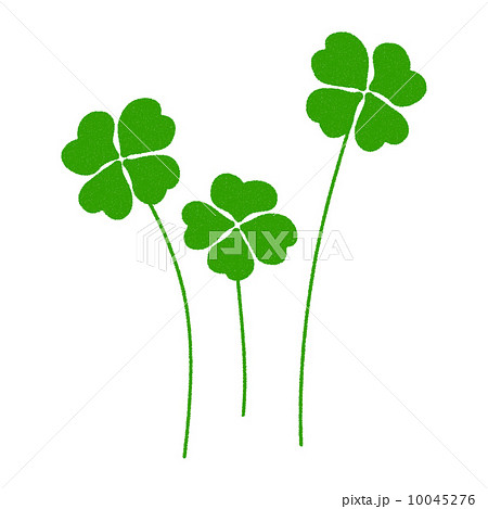 クレヨンタッチのイラスト　四ツ葉のクローバー 10045276
