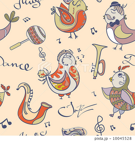 jazz concept wallpaper. Birds sing and dancing jazz concept wallpaper. Birds sing and dancing 10045528