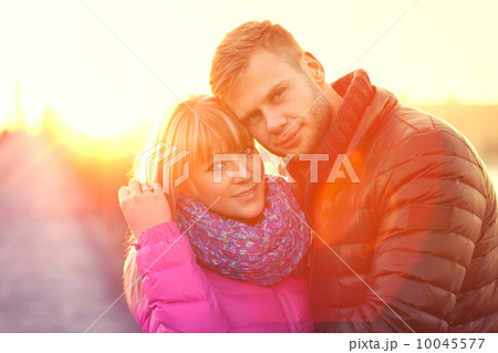 Young couple in love outdoor 10045577