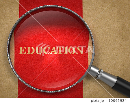Education Concept - Magnifying Glass. 10045924