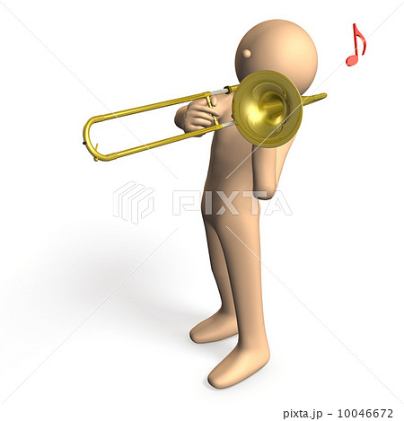 People Who Blow Trombone Stock Illustration