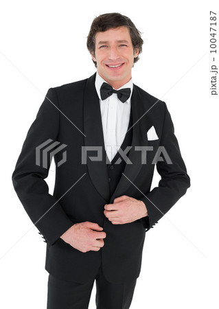 Happy groom getting ready 10047187