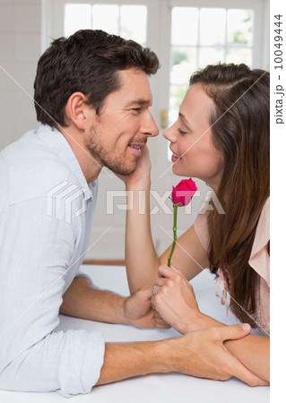 Loving young couple looking at each other Loving young couple looking at each other 10049444
