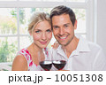 Close-up of a happy loving couple with wine glasses 10051308