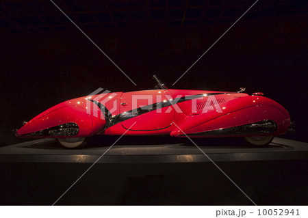 Vintage red 1937 Cadillac V16 convertible automobile  10052941