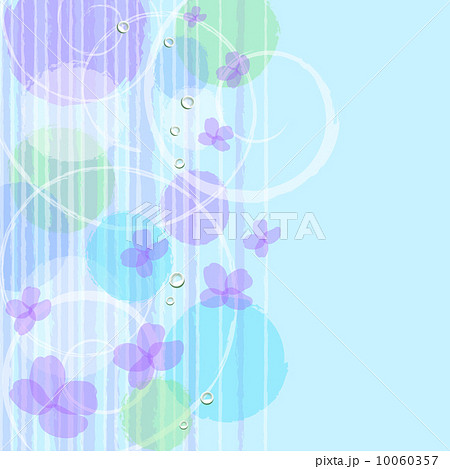 ６月の紫陽花背景のイラスト素材