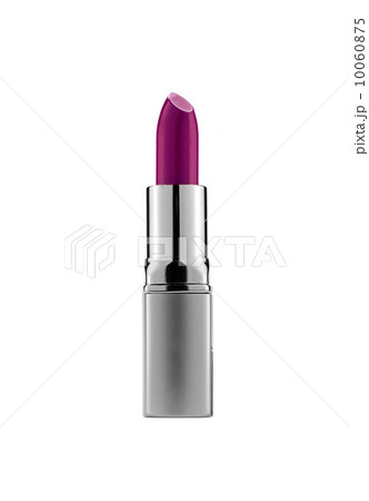 purple lipstick isolated on white 10060875