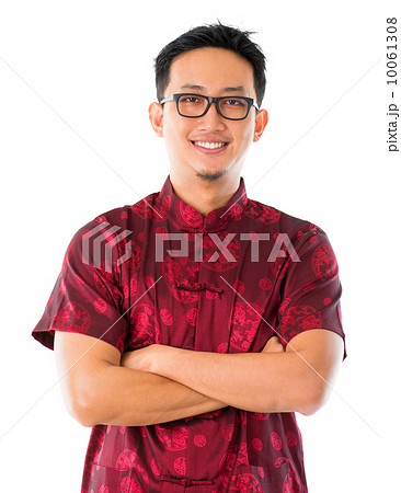 Chinese man in traditional Chinese Tang suit Chinese man in traditional Chinese Tang suit 10061308