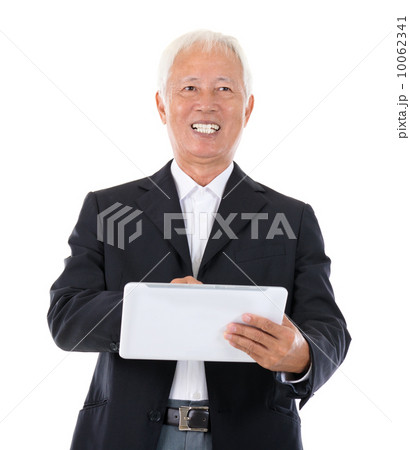 Chinese boss using tablet-pc 10062341