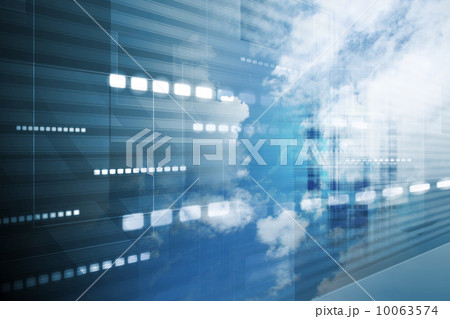 Hi-tech sky background collage 10063574