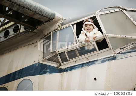 sweet baby dreaming of being pilot 10063805