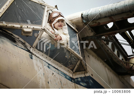 sweet baby dreaming of being pilot 10063806