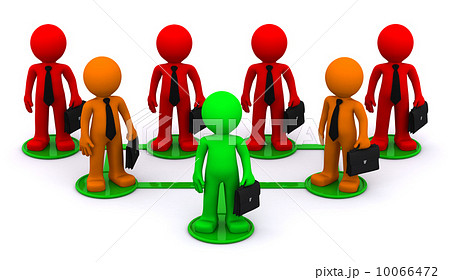 Illustration representing a network of connected businesspeople 10066472
