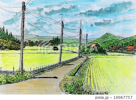 アニメ画像について 綺麗な田舎 イラスト 壁紙