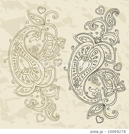Hand Drawn Paisley ornament. 10069278