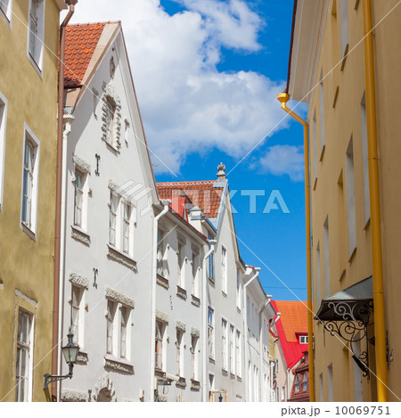 narrow street in the old town of Tallinn city narrow street in the old town of Tallinn city 10069751