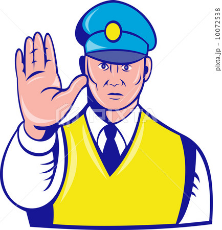 police officer holding hand up 10072538