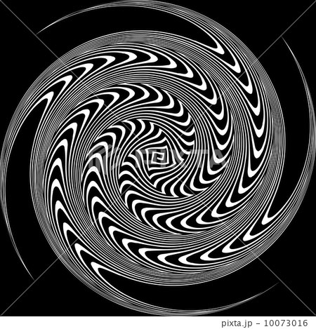 Black and White Hypnotic Background. Vector Illustration. 10073016