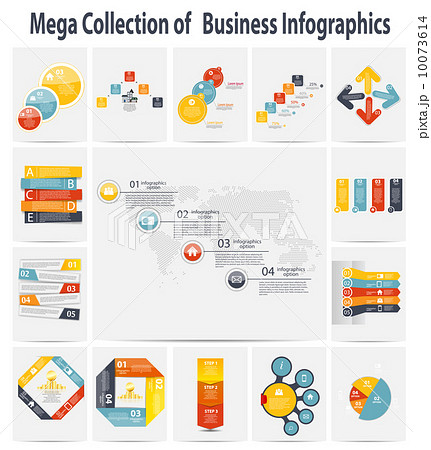 Mega collection infographic template business concept vector ill 10073614