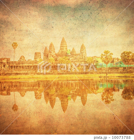 Vintage image of Angkor Wat, Cambodia Vintage image of Angkor Wat, Cambodia 10073788