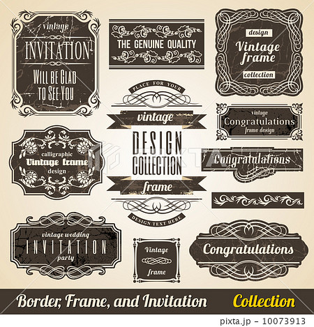 Calligraphic Element Border Corner Frame and Invitation Collecti Calligraphic Element Border Corner Frame and Invitation Collecti 10073913