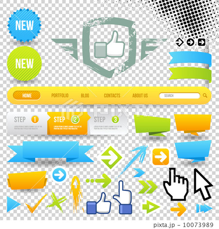 Web Template Icon and Arrows 10073989