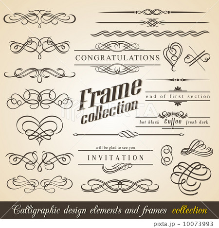 Calligraphic Design Elements and Frames Calligraphic Design Elements and Frames 10073993