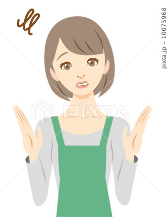 ショートヘアの主婦　お手上げ 10075968