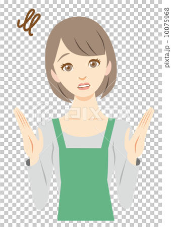 ショートヘアの主婦　お手上げ 10075968