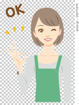 ショートヘアの主婦　OK 10075970