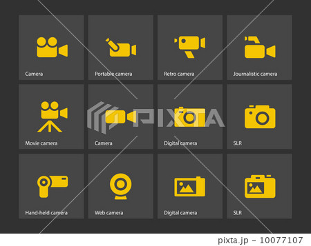 Camera icons. Camera icons. 10077107