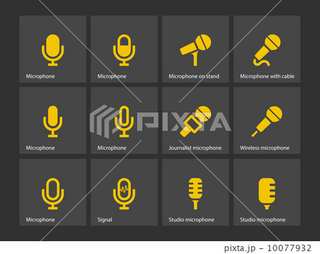 Microphone icons. Microphone icons. 10077932