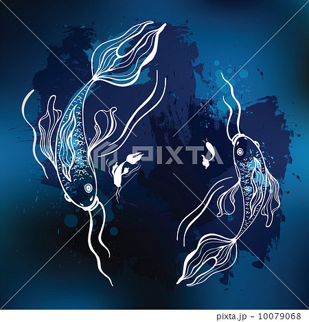 Fishes. Hand drawn illustration. 10079068