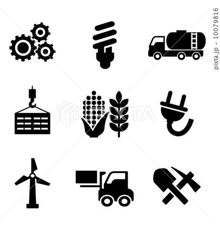 Set of energy and industry icons 10079816