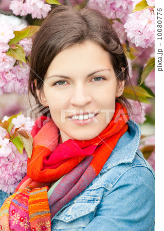 Portrait of young beautiful woman 10080776