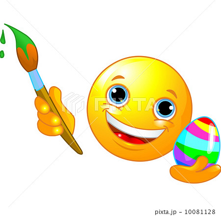 Emoticon coloring Easter Egg 10081128