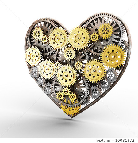 heart made of gears heart made of gears 10081372