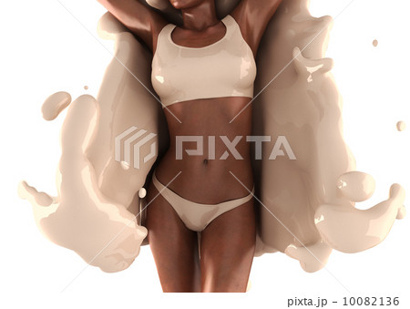 Cute woman in cream Cute woman in cream 10082136