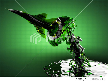 Military airplane in water 10082212
