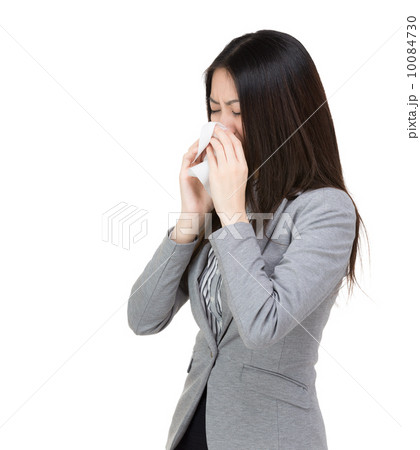 Asia Businesswoman sneeze 10084730