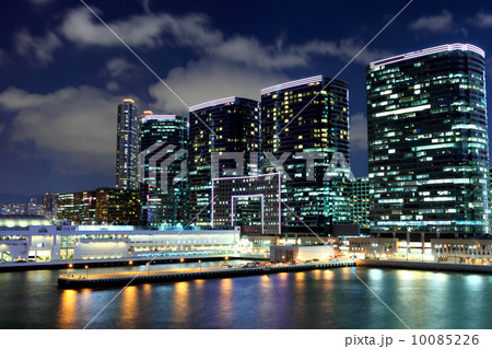 Kowloon side in Hong Kong at night 10085226