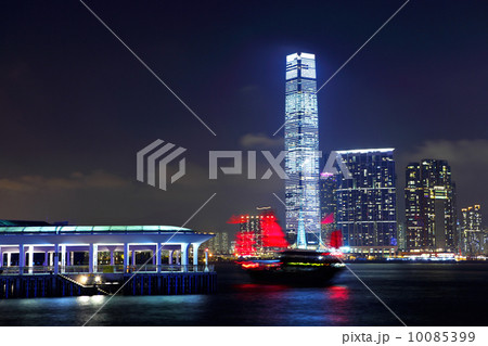 Kowloon side in Hong Kong at night 10085399