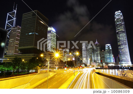 Hong Kong central district at night Hong Kong central district at night 10086309
